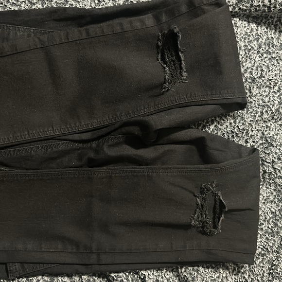 Topshop high rise Joni Jeans in Black - Picture 6 of 6